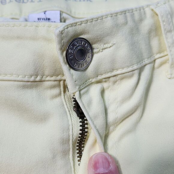 🔺️Celebrity Pink Yellow Bermuda Shorts Size 7/29 - Picture 3 of 9